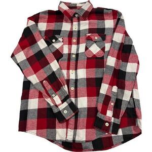 Slade Wilder Men’s M Long Sleeve Button Down Casual Red Plaid Shirt